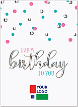 Confetti Logo Card D1666U-4W